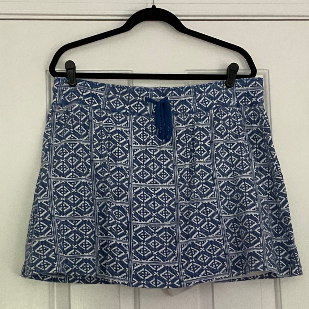 Blair Skort Tile Blue Patterned Size XL
